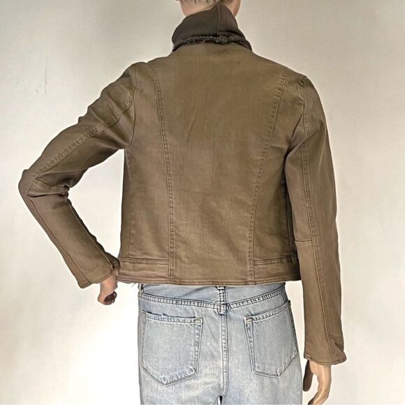 Free People Brown Utility Jacket with Dark Brown Scarf - Picture 3 of 16